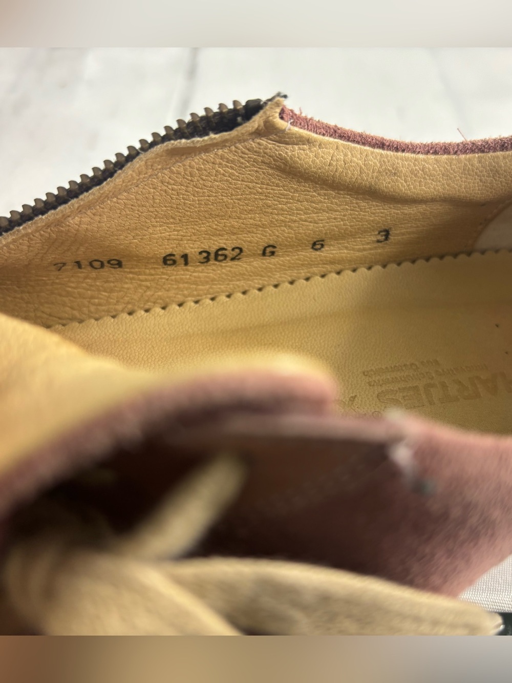 Hartjes "XS Casual" Women’s Suede Zip Sneakers Mauve Rose Gold Heel Accent - Picture 10 of 10